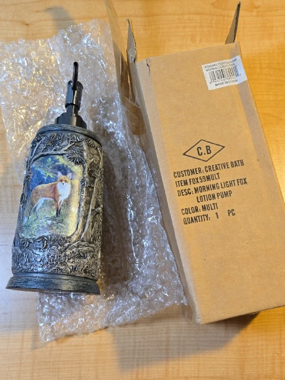 Decorativr FOX lotion Dispenser